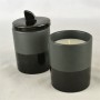 famous maker handmade personalised business logo for black ceramic candle holders