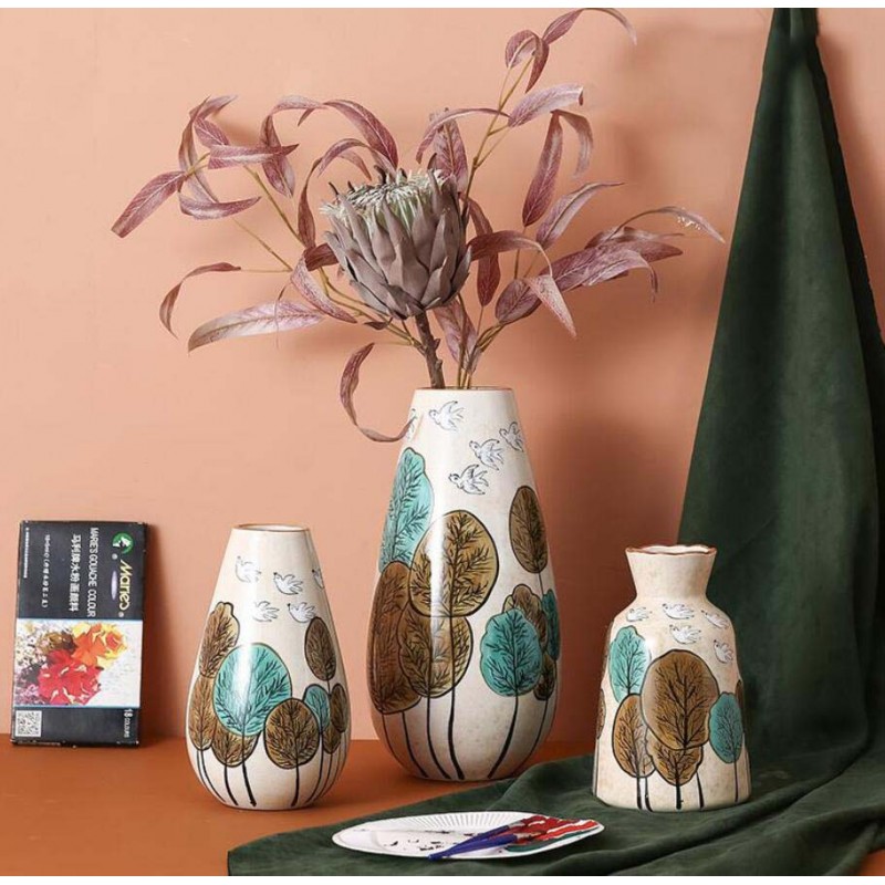 Bespoke best cream ceramic jug vase pottery crafts online shop Made in CHINA website