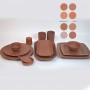 Chinese manufacturer Bespoke luxury red ware terracotta color dinnerware plates best selling in Italy