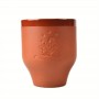 Modern design pattern color with personalised business logo terracotta wine cups