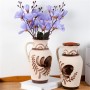 Modern design pattern color with personalised business logo decorative ceramic pitchers vase