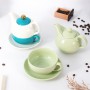 Best custom factory stores bulk beautiful kitchen serveware tea set ceramic