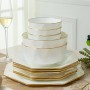 Chinese manufacturer OEM luxury dinner service white china dinnerware sets