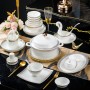 Best custom factory stores bulk fine bone china ware set kitchen serveware