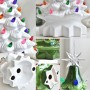 B2B wholesaler selling Best chinaware home decor vintage porcelain christmas tree with lights