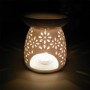 Best custom factory stores bulk beautiful porcelain gift white ceramic snowflake candle holder