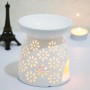 Best art deco home stoneware suppliers bulk wholesale white ceramic snowflake candle holder