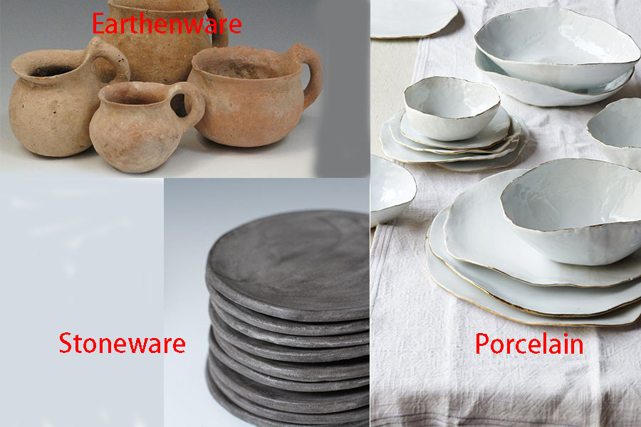 Types of Ceramics stoneware Porcelai earthenware