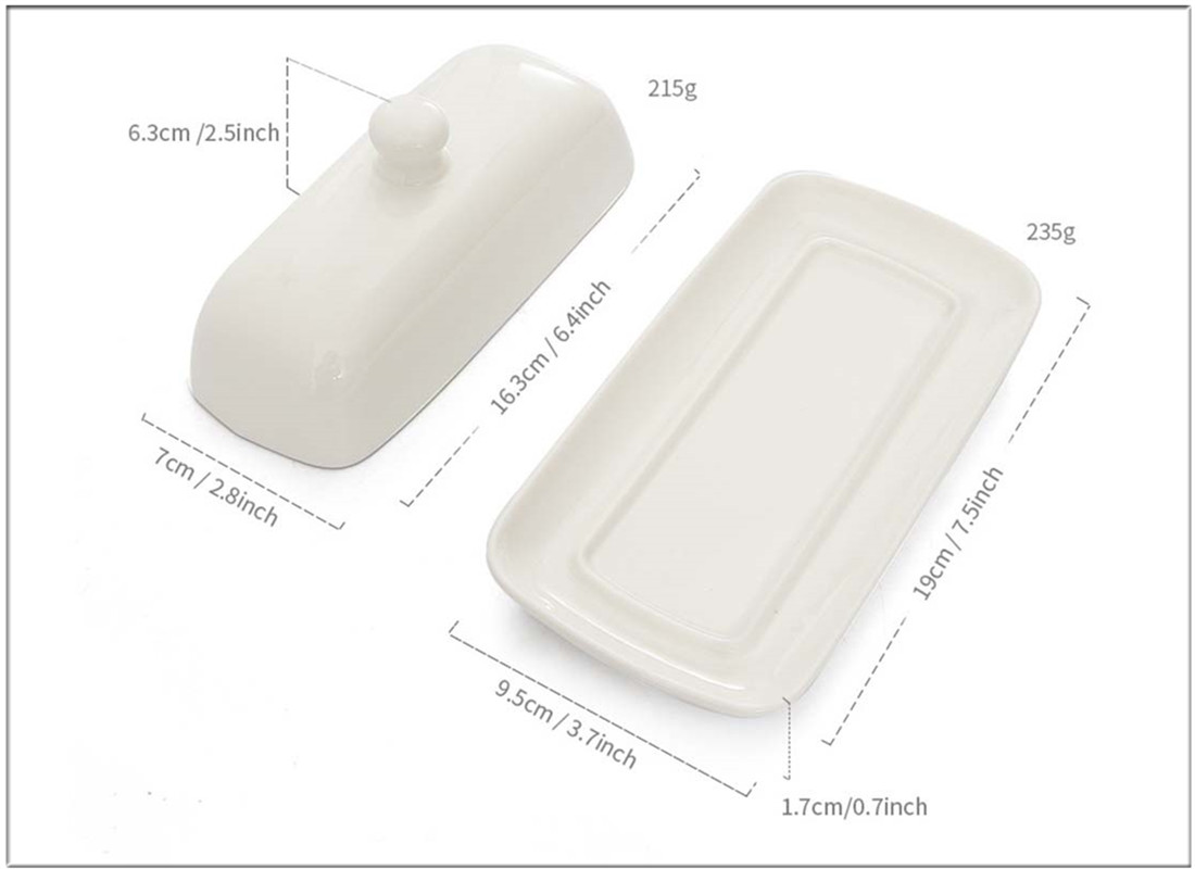 Food safe glazes best porcelain ceramic butter dish online shop Made in China website