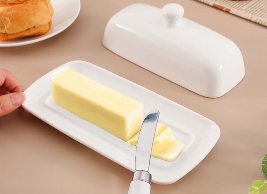 Best custom factory stores bulk beautiful kitchen serveware ceramic butter dish