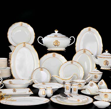 Best ceramic suppliers customized fine bone china dinner set low moq tableware at wholesale prices