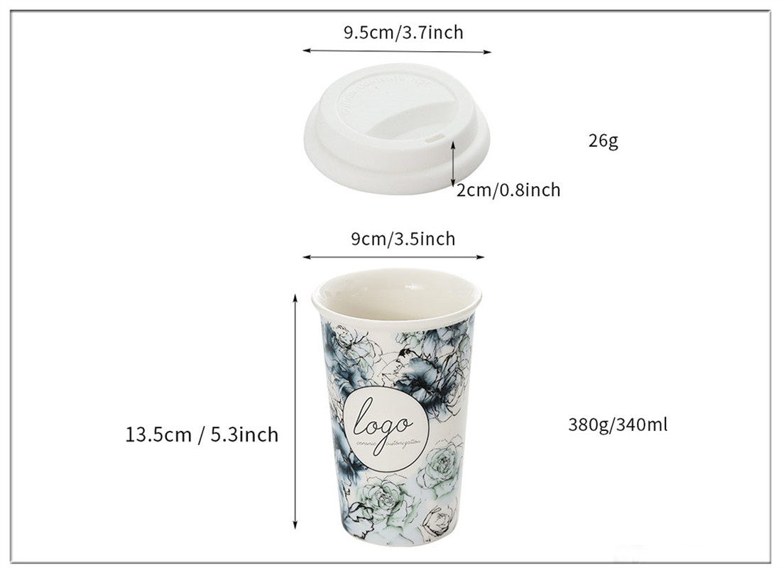 Food safe glazes best porcelain ceramic travel mug with lid online shop Made in China website