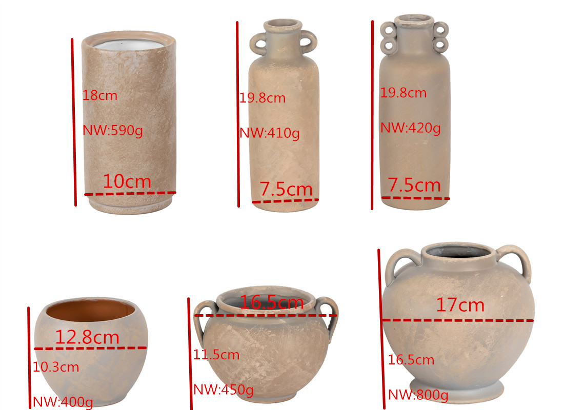 Best art home decor medium temperature firing does terracotta vase go with brown online shop China website