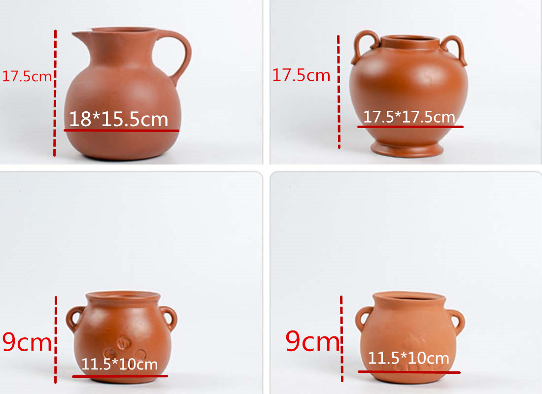 Best art home decor medium temperature firing small terracotta vases bulk online shop China website