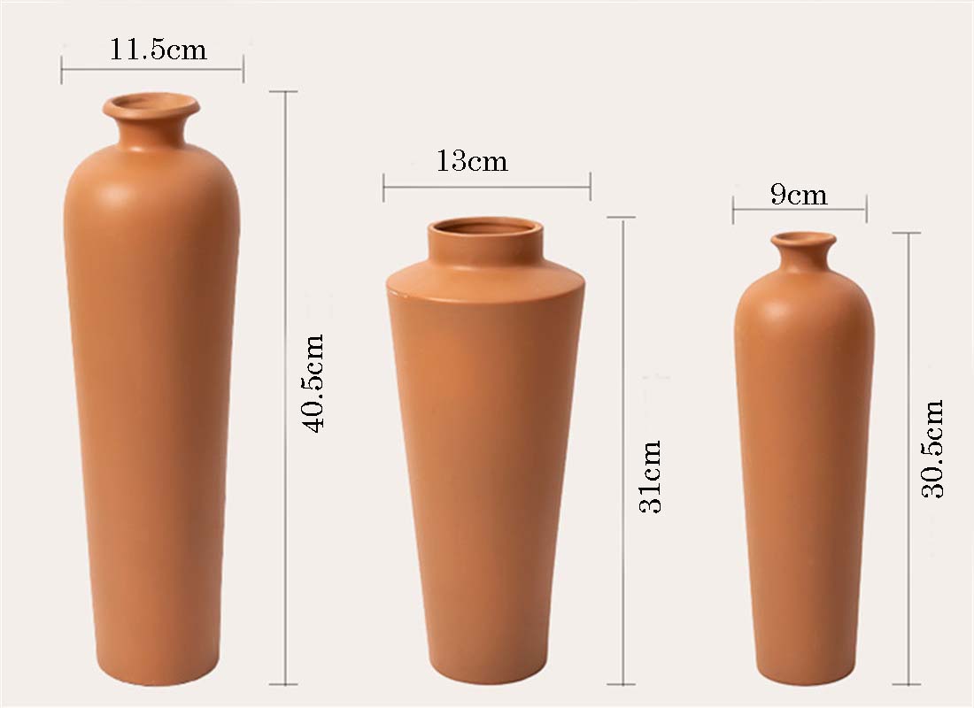 Best art home decor medium temperature firing terracotta flower vase set online shop China website