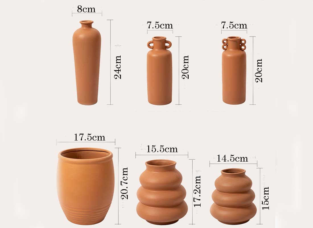 Best custom factory stores bulk fine terracotta flower vase set popular in germany