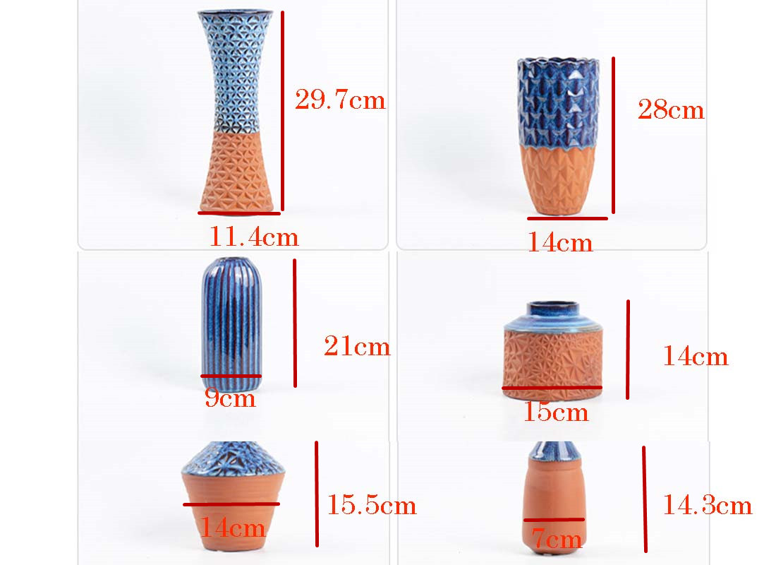 Best art home decor medium temperature firing textured terracotta vase online shop China website