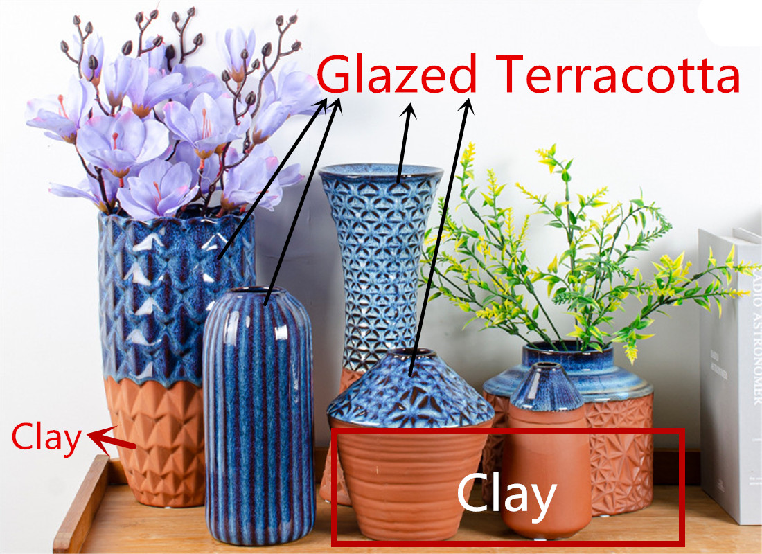 Best custom factory stores bulk fine textured terracotta vase popular in germany