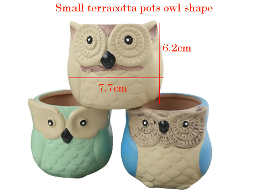 Best art deco medium temperature firing ceramic owl flower pot online shop China website