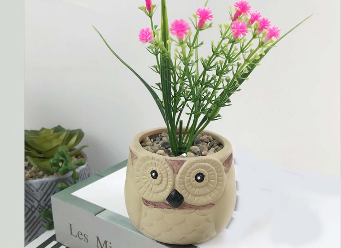 B2B wholesale high end flower pot owl sets best seller in France