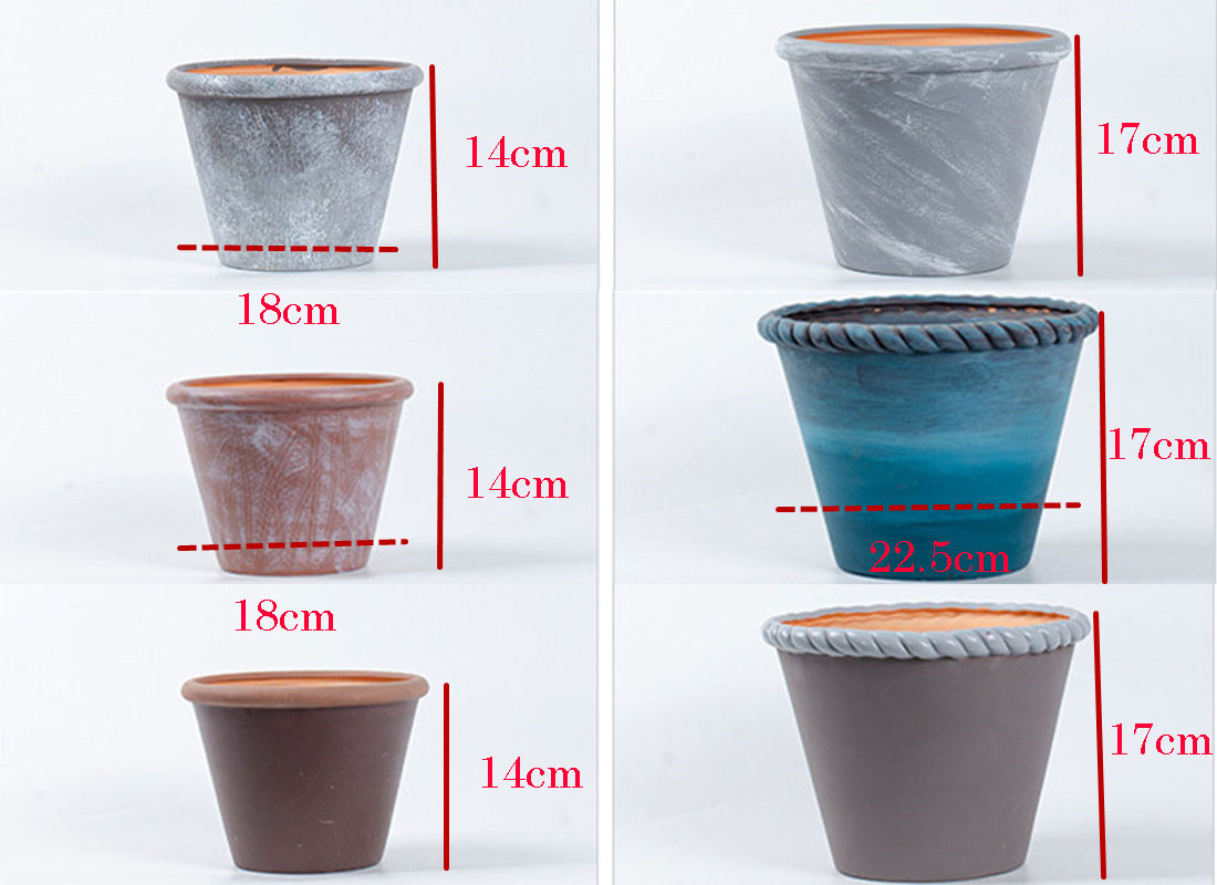 Best art deco medium temperature firing aged terracotta planter online shop China website