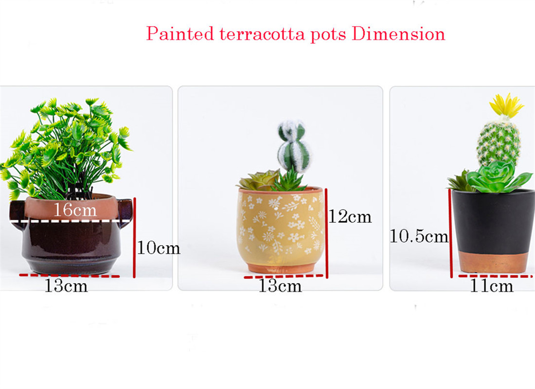 Best art deco medium temperature firing hand painted terracotta pots online shop China website