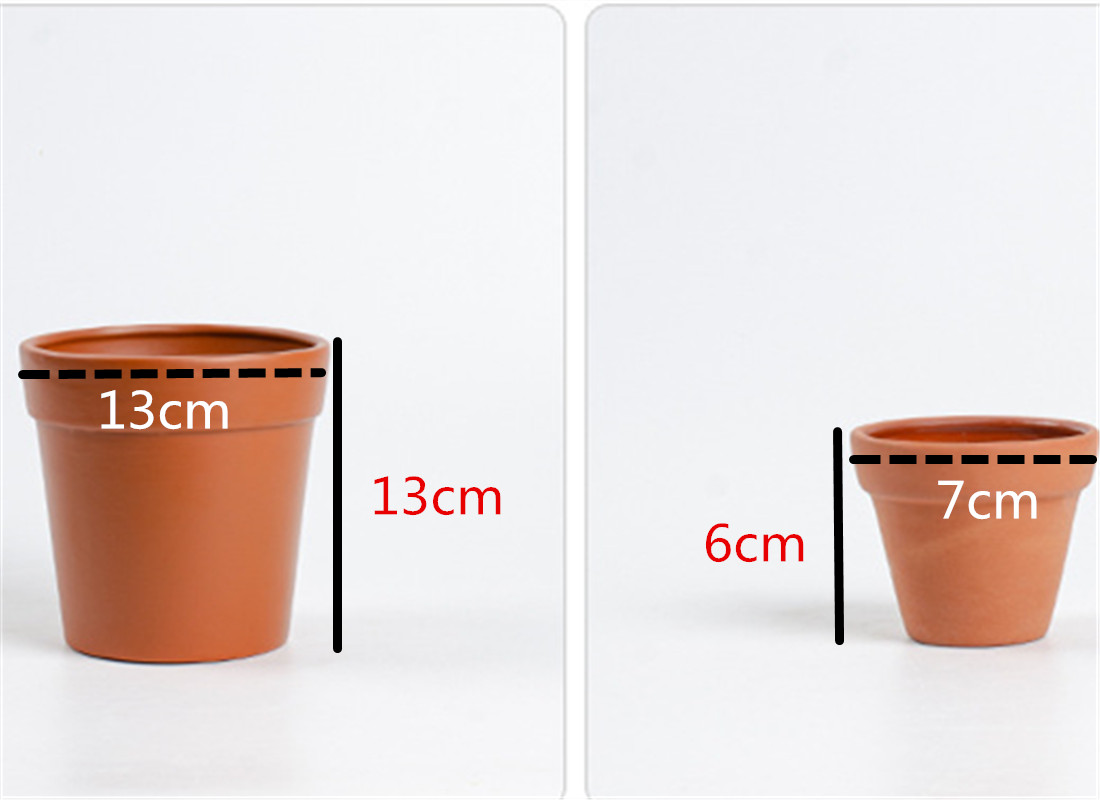 Best art decor medium temperature firing mini terracotta plant pots painted online shop China website