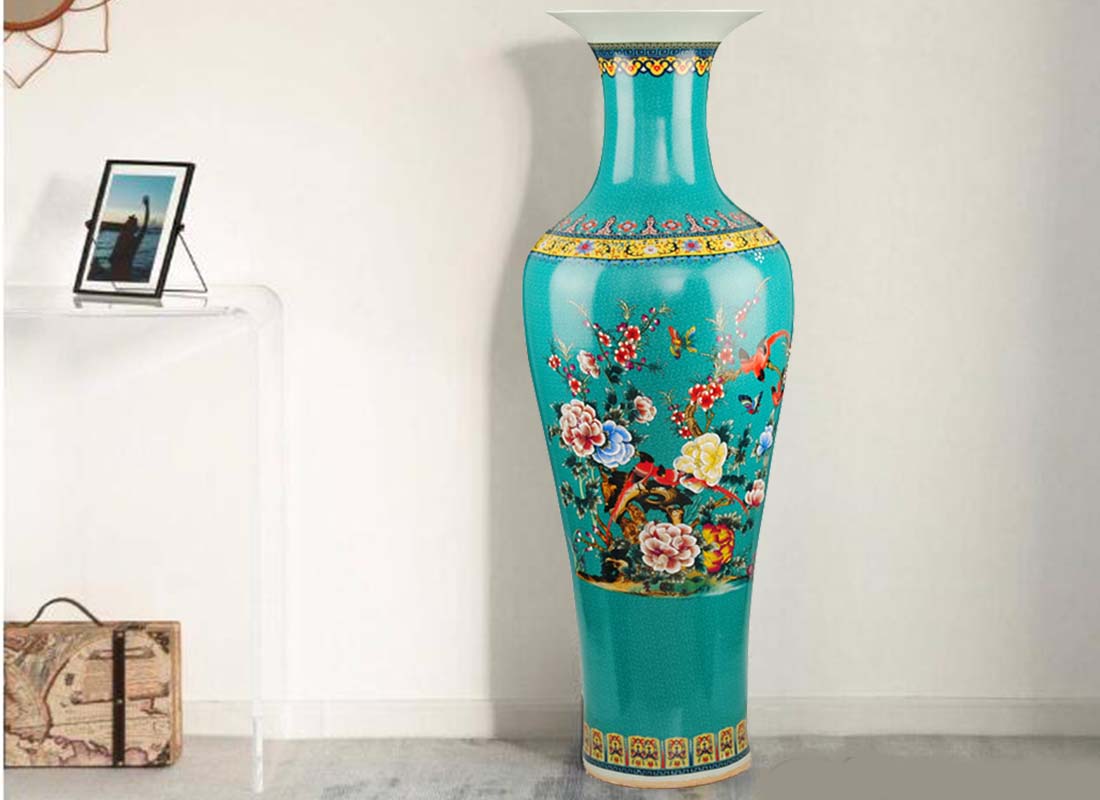 Best custom factory stores bulk beautiful porcelain gift green ceramic vase