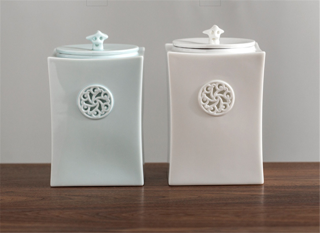 Best custom factory stores bulk beautiful square urn ceramic for human ashes