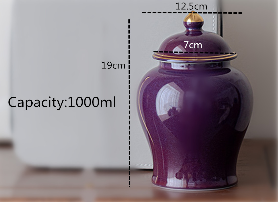 Luxury best pottery decorative manufacturers supply bulk ceramic purple urn