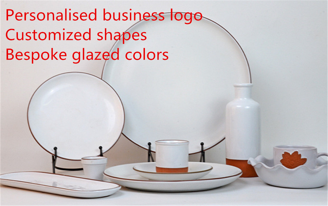 Food safe glazes high temperature firing white terracotta dinnerware sets wholesale China website