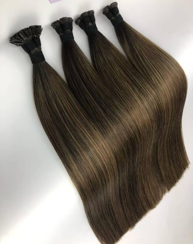 100% real human hair extensions prepared by a reputable B2B trading company for the European and Oceania markets