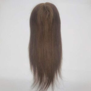 Clip In Human Hair Topper Front View for Women with Thin Hair
