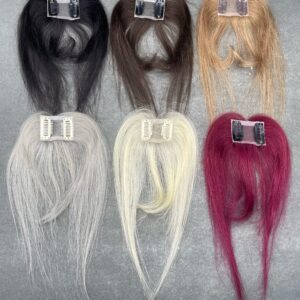 Premium human hair toppers for women in various shades, designed for high-end salons and professional stylists