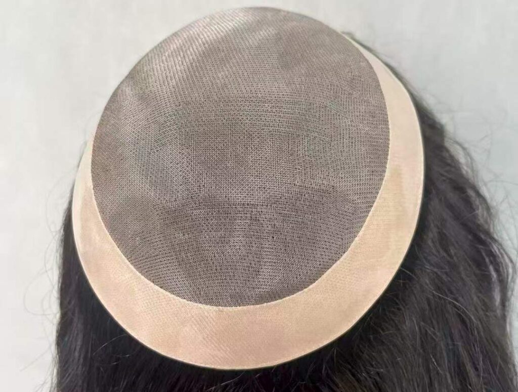 Hand-tied breathable mono base for wigs and toppers human hair