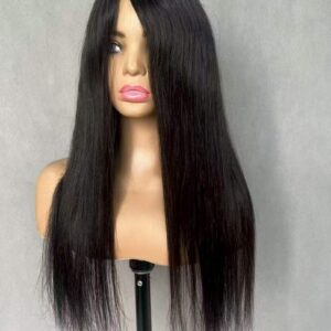 Natural front hairline of long hair toppers on mannequin