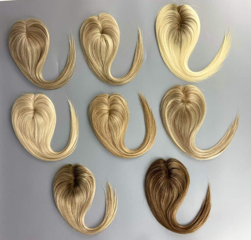 Wholesale stock of european human hair toppers best quality for salons