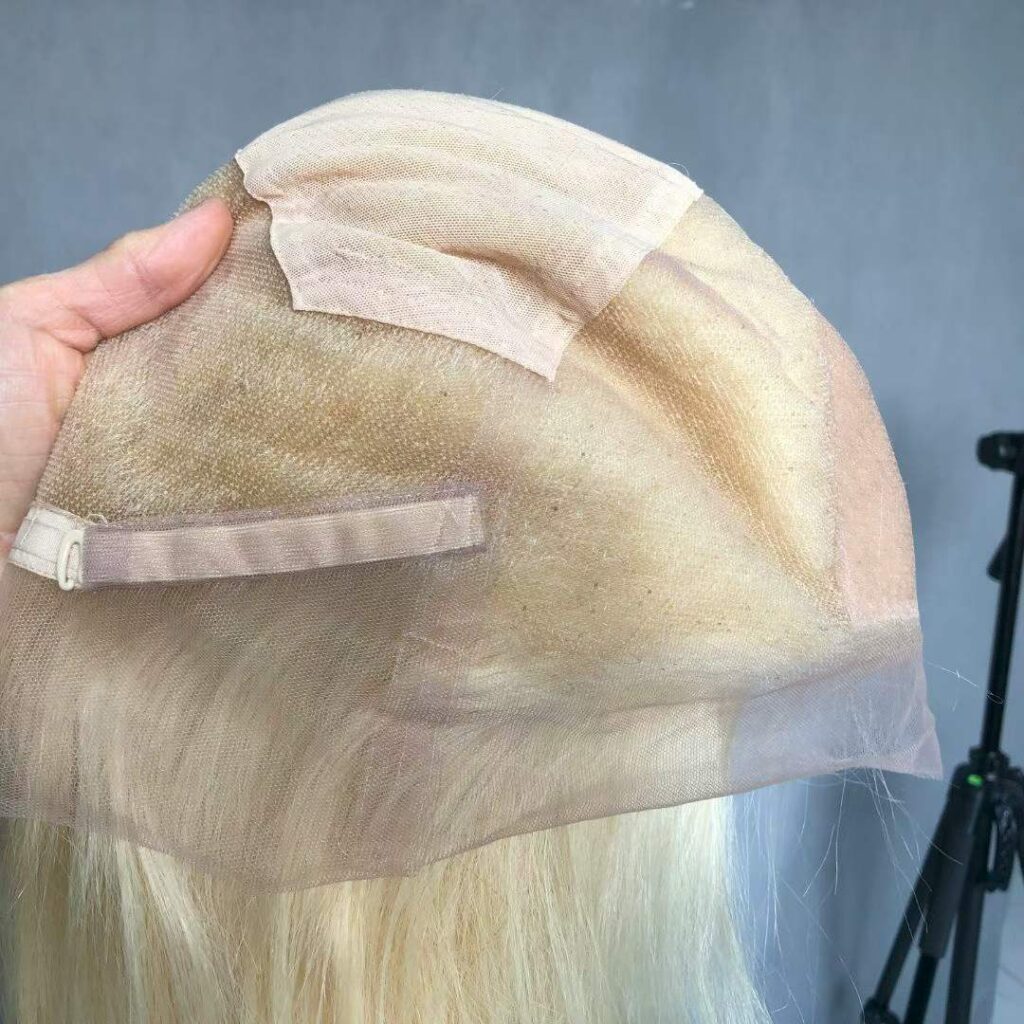 Transparent lace nape detail on women full lace wigs human hair